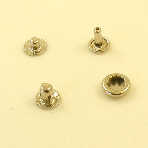 10mm Nickel Plated Press Studs artisanleather.co.uk